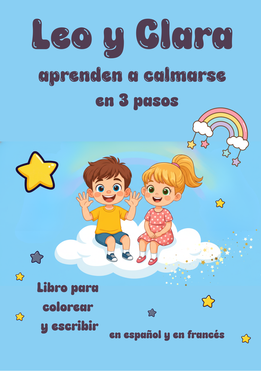 ✨Leo y Clara aprenden a calmarse en 3 pasos👦👧