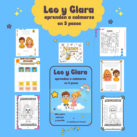 ✨Leo y Clara aprenden a calmarse en 3 pasos👦👧
